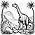 Majestätischer Brachiosaurus in tropischer Landschaft Ausmalbild für abenteuerliche Dinofans