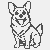Buntes Corgis-Ausmalbild für kreative Kids