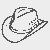 Cowboyhut mit stilvollen Löchern Ausmalbild für abenteuerlustige Künstler