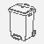Witzige Mülltonne mit praktischem Rad und Deckel Ausmalbild für kleine Recycling-Helden