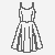 Trendiges Sommerkleid mit schickem Scoop-Ausschnitt Ausmalmotiv für blühende Modedesigner