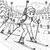 Eifrige Biathleten auf der Loipe Ausmalvorlage für mutige Wintersportfreunde