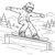 Mutiger Snowboarder auf der Rampe Ausmalbild für neugierige Freizeitsportler