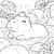 Entspanntes Capybara mit Obst im heißen Onsen Ausmalbild für kreative Badegäste