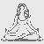 Bezaubernde Yogini in entspannter Meditationspose Ausmalvorlage für kreative Entdecker