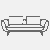 Elegantes Designer-Sofa mit gemütlichen Kissen Ausmalbild für kleine Wohnräume-Entdecker und kreative Couch-Architekten
