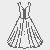Zauberhaftes Korsettkleid mit romantischen Rüschen Malvorlage für kreative Modedesignerlinge