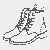 Stylische Stiefel mit schnürenden Details Ausmalbild für modebewusste kleine Künstler