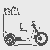 Charmantes Trike mit praktischer Transportkiste Malvorlage für kleine Paketboten