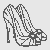 Eleganter High Heel mit Blumendekor Malvorlage für modebewusste Künstler