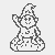 Interessantes Gnome-Ausmalbild für Groß und Klein