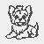 Kreatives Yorckshire Terrier-Ausmalbild für kreative Kids