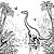 Majestätischer Brachiosaurus am üppigen Flussufer Ausmalbild für kleine Entdecker