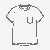 Elegantes Damen-T-Shirt mit praktischem Brusttaschen-Motiv Ausmalbild für junge Modevisionäre
