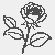 Niedliches Rosen-Malbild zum Basteln und Malen