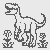 Majestätischer Tyrannosaurus Rex mit bezauberner Blüte Ausmalbild für kleine Dino-Entdecker
