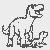 Entzückender Carnotaurus mit winzigem Dino-Nachwuchs Ausmalbild für kleine Dino-Fans