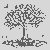 Der große Apfelbaum mit Korb und Schmetterling Ausmalbild fuer kleine Entdecker
