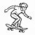 Märchenhafte Skateboarding-Malvorlage für Groß und Klein