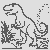 Furchtloser Albertosaurus in actionreicher Pose Ausmalbild für kleine Dino-Entdecker