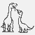 Zwei verspielte Diplodocus mit herzerwärmenden Botschaften Ausmalvorlage für fantasievolle Dinosaurierfreunde
