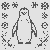 Liebevolles Pinguine-Malbild zum kreativen Gestalten