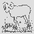 Anmutiger Widder mit seinem süßen Lamm im blühenden Gras Ausmalmotiv für träumerische kleine Abenteurer