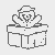 Fröhlicher Lebkuchenmann in bunter Geschenkbox Ausmalbild für neugierige Weihnachtsentdecker
