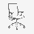 Verstellbarer Bürostuhl mit coolen Rollen Malvorlage für neugierige Bürohelden