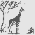 Buntes Giraffen-Bastelmotiv für kleine Künstler