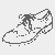 Elegante Herrenschuhe mit kunstvollem Design Ausmalbild für kleine Modemacher
