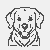 Interessantes Golden Retriever-Malbild für spannende Malzeit