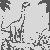 Gigantischer Brachiosaurus unter tropischen Pflanzen Ausmalmotiv für kleine Entdecker