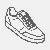 Schicke Tennis-Schuhe mit stylischen Akzenten Malvorlage für trendige kreative Köpfe