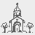 Einzigartiges Kirchen-Ausmalbild für kreative Momente