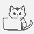 Freche Katze am Laptop mit neugierigem Blick Ausmalmotiv für digitale Entdecker