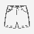 Modische Herren-Shorts mit coolem Knopf-Highlight Ausmalvorlage für kreative Outfit-Designer!