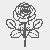 Besonderes Rosen-Malbild für Groß und Klein