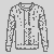Stilvoller Herrenpullover mit auffälligem Chevron-Muster Malvorlage für kreative Modehelden