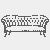 Stylisches Retro-Sofa mit aufregenden Knöpfen Malvorlage für moderne Kreativkräfte