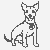 Fröhliches Zwergpinscher-Bastelmotiv zum kreativen Gestalten