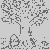 Der große Apfelbaum mit Korb und Leiter – Ausmalbild fuer kleine Entdecker