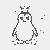 Majestätischer Kawaii-Pinguin mit Krone Malbild für kreative Wasserbewohner