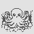 Fröhlicher Oktopus mit Luftblasen Ausmalbild für junge Unterwasserforscher