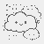 Fröhliche Kawaii Wolken mit Herzen Ausmalvorlage für mutige Wolkenreiter
