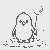 Verspielter Kawaii-Pinguin mit Zuckerstange Ausmalbild für junge Süßigkeitenfans