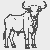 Einzigartige Gnus-Ausmalvorlage zum Ausmalen