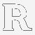 Stylisierter Buchstabe R mit dynamischer Umrandung Ausmalbild für fantasievolle Schriftgestalter