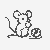 Kleine Maus genießt saftige Orange Ausmalbild für junggebliebene Entdecker und Genussspechte
