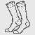 Zwei elegante Herrensocken im minimalistischen Stil Ausmalvorlage für trendbewusste Entdecker